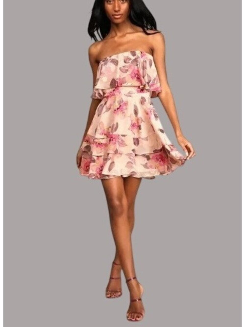 Lulus Perfect Paradise Dress M Whimsy Floral Fairy Garden Party Wedding Guest - Picture 2 of 11